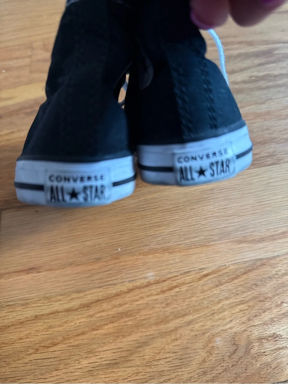 Converse Black Canvas Kids Sneakers with White Laces